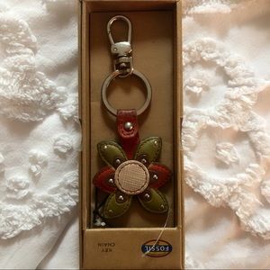 Fossil flower keychain